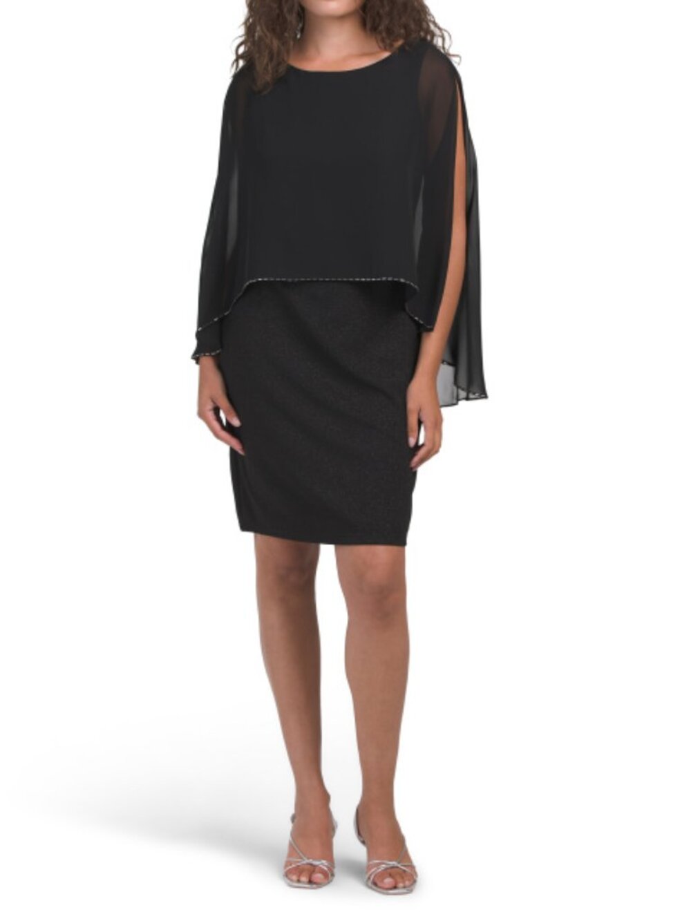 SL FASHIONS Chiffon Mini Sheath Dress